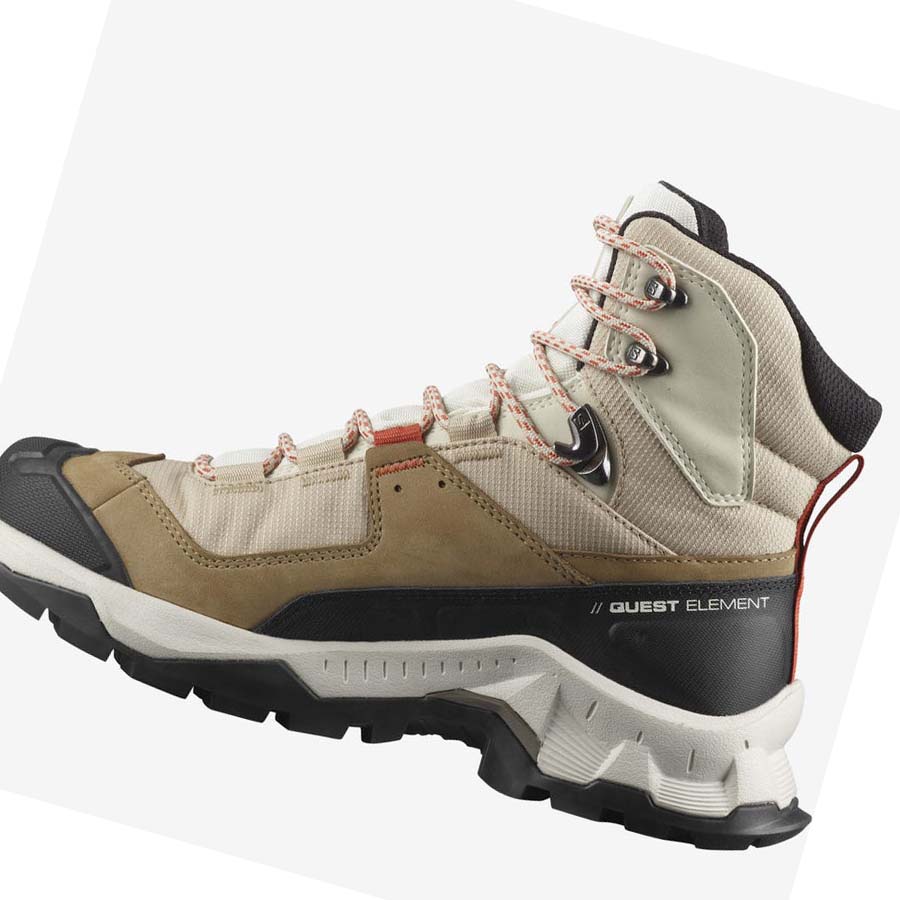 Salomon WoQUEST ELEMENT GORE-TEX Kadın Yürüyüş Ayakkabısı Kahverengi | TR 2783NWY